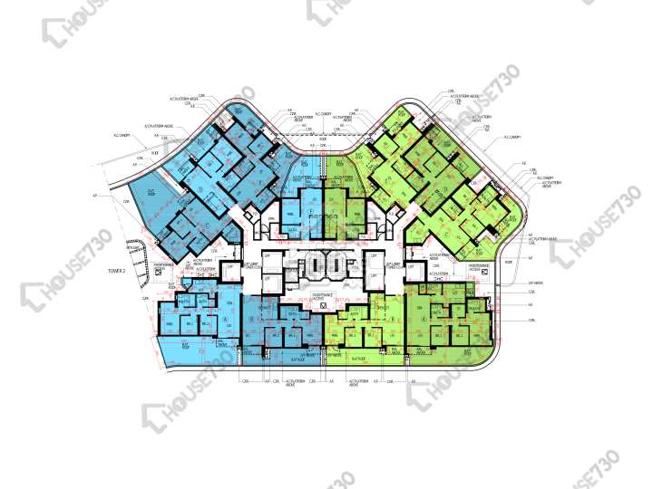 日出康城 平面圖 日出康城 4期A 晉海 1A座 2樓 樓層平面圖 - House730