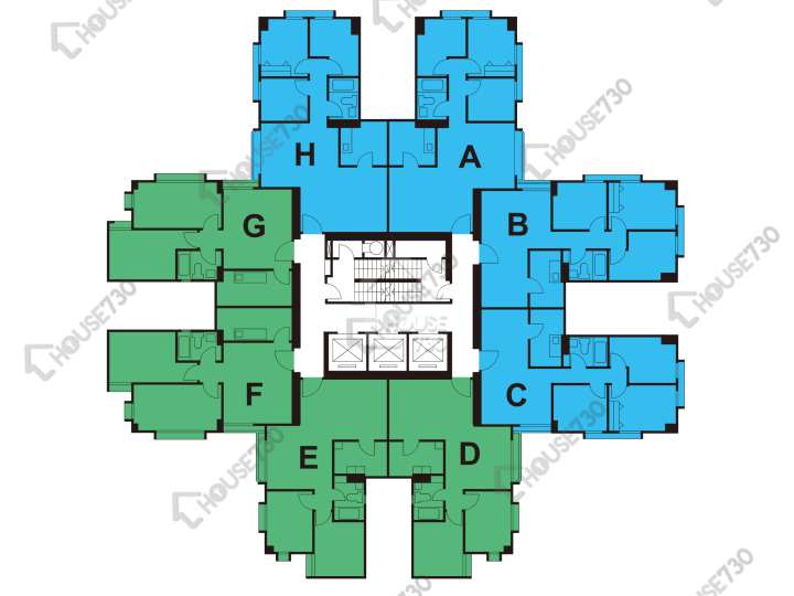 太古城 平面圖 太古城 安盛台 寶安閣 (28座) 4-30樓 樓層平面圖 - House730