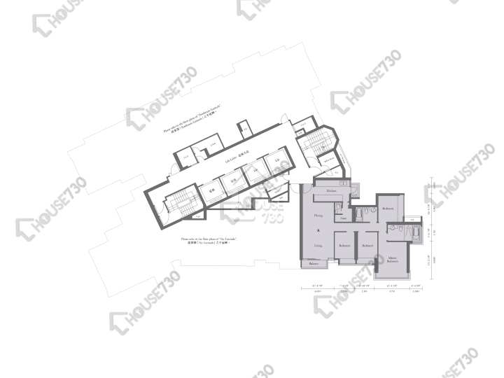 譽.港灣 平面圖 譽.港灣 7座 48樓 樓層平面圖 - House730