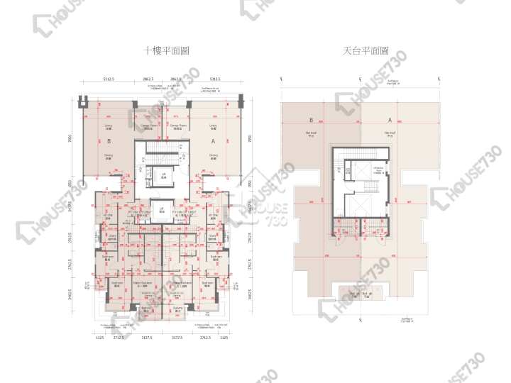 天賦海灣 平面圖 天賦海灣 1期 15座 10樓 樓層平面圖 - House730