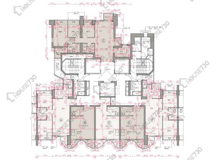 帝峰.皇殿 平面圖 帝峰.皇殿 7座 27-33樓 樓層平面圖 - House730