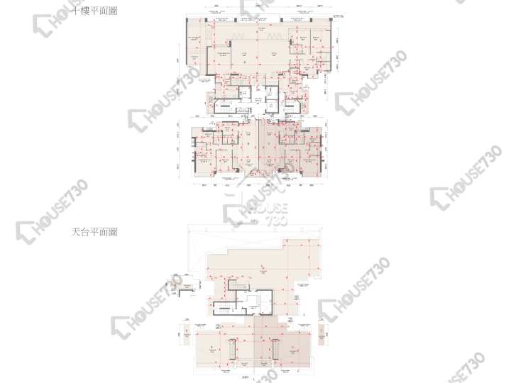 天賦海灣 平面圖 天賦海灣 1期 7座 10樓 樓層平面圖 - House730