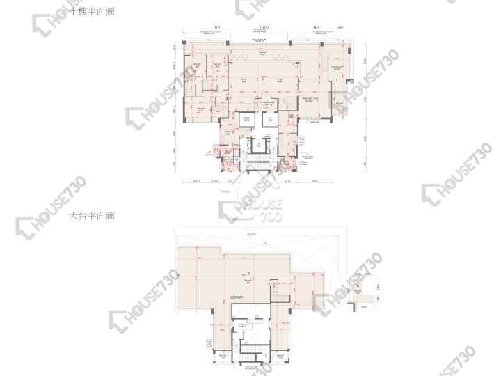 天賦海灣 平面圖 天賦海灣 1期 1座 10樓 樓層平面圖 - House730