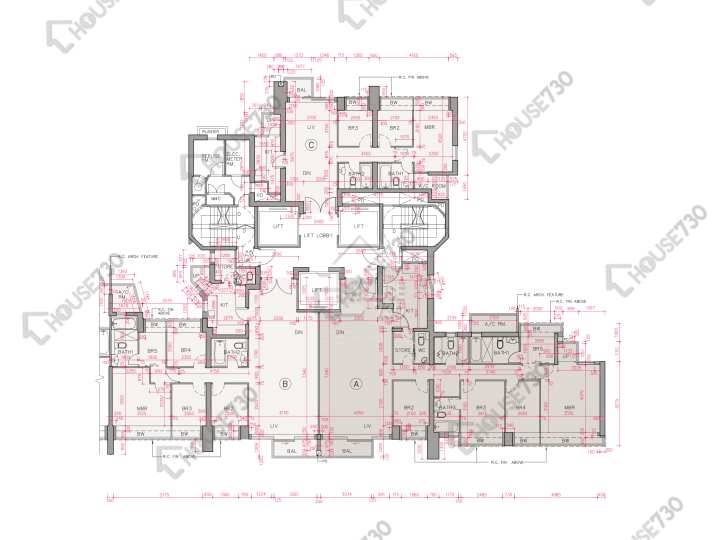 帝峰.皇殿 平面圖 帝峰.皇殿 1座 77樓 樓層平面圖 - House730