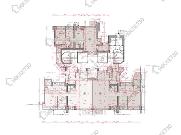 帝峰.皇殿 平面圖 帝峰.皇殿 3座 10-12,16-23,25-27,28樓 樓層平面圖 - House730