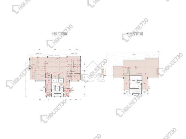 天賦海灣 平面圖 天賦海灣 1期 9座 10樓 樓層平面圖 - House730
