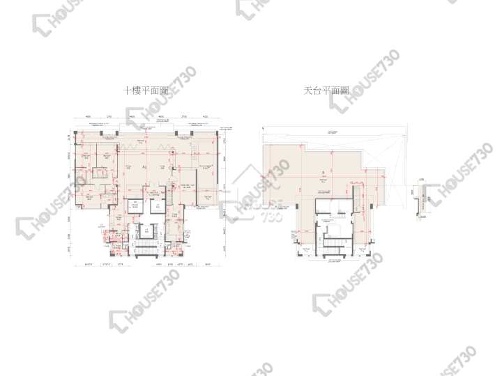天賦海灣 平面圖 天賦海灣 1期 8座 10樓 樓層平面圖 - House730