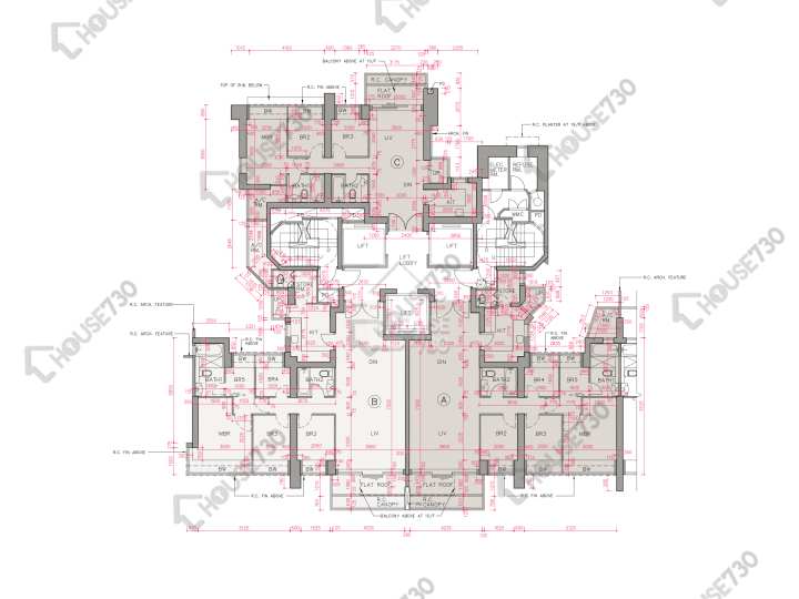帝峰.皇殿 平面圖 帝峰.皇殿 3座 9樓 樓層平面圖 - House730