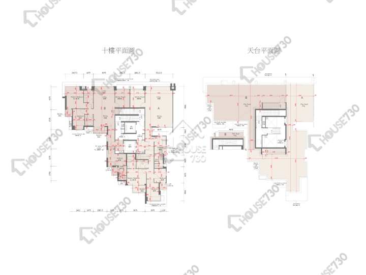 天賦海灣 平面圖 天賦海灣 1期 16座 10樓 樓層平面圖 - House730