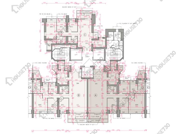 帝峰.皇殿 平面圖 帝峰.皇殿 2座 9樓 樓層平面圖 - House730
