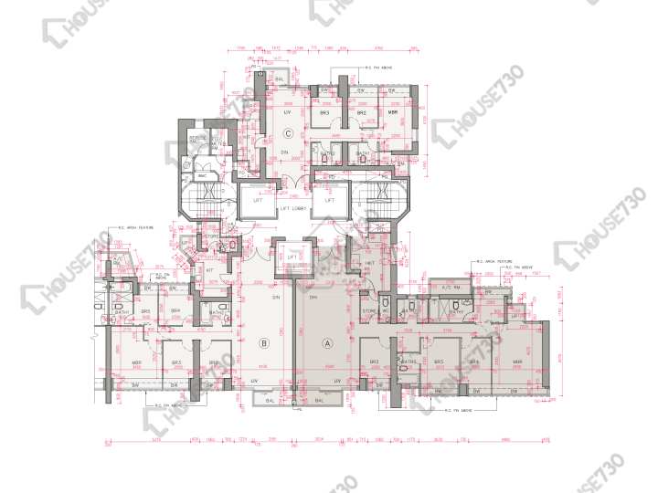 帝峰.皇殿 平面圖 帝峰.皇殿 1座 28樓 樓層平面圖 - House730