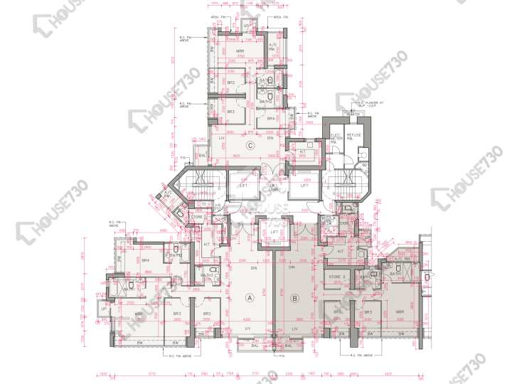 帝峰.皇殿 平面圖 帝峰.皇殿 8座 10-12,16-23,25,26樓 樓層平面圖 - House730