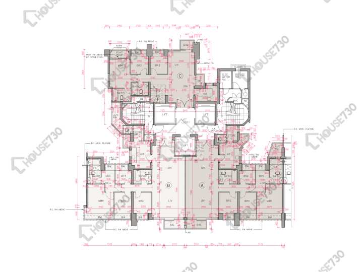 帝峰.皇殿 平面圖 帝峰.皇殿 3座 73樓 樓層平面圖 - House730
