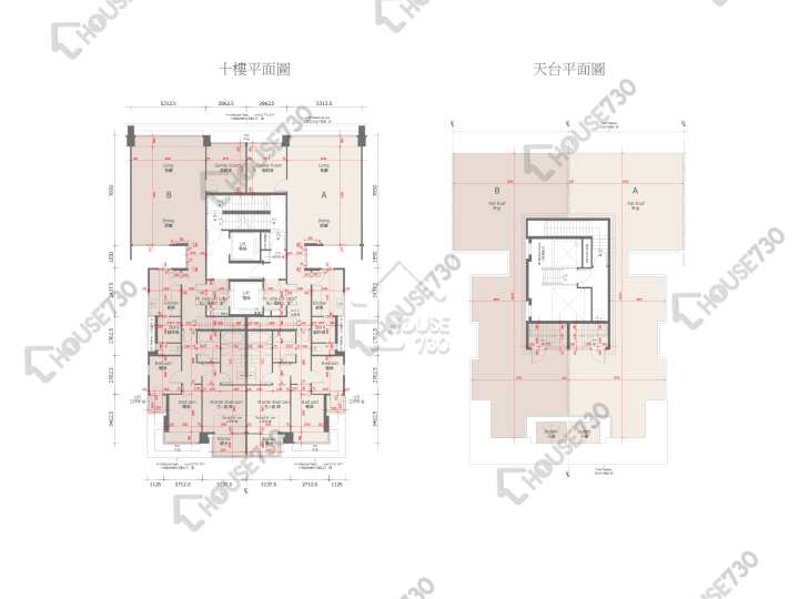 天賦海灣 平面圖 天賦海灣 1期 12座 10樓 樓層平面圖 - House730