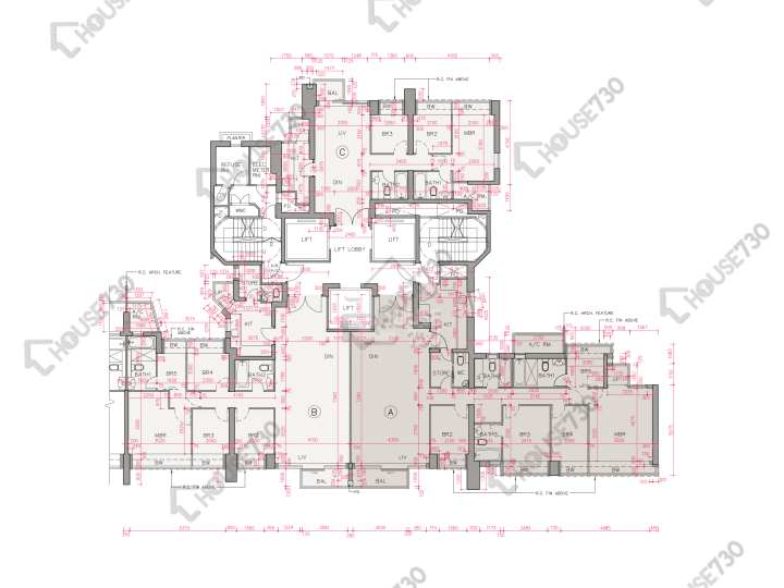 帝峰.皇殿 平面圖 帝峰.皇殿 1座 61-63,65-73,75樓 樓層平面圖 - House730