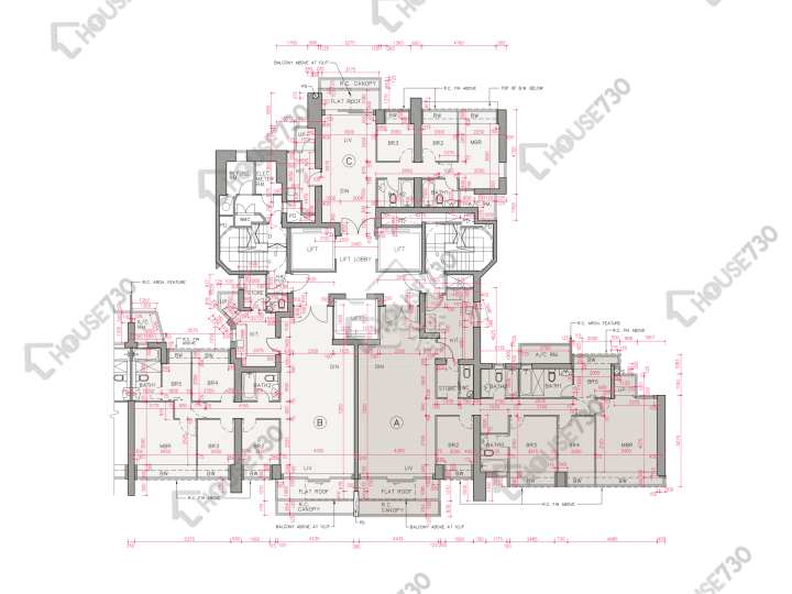 帝峰.皇殿 平面圖 帝峰.皇殿 1座 9樓 樓層平面圖 - House730