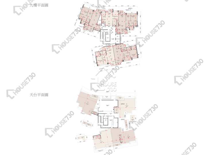天賦海灣 平面圖 天賦海灣 1期 20座 9樓 樓層平面圖 - House730