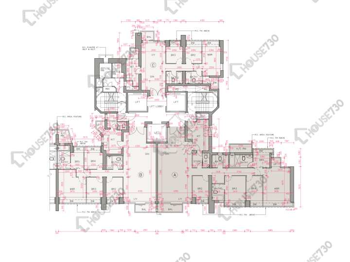 帝峰.皇殿 平面圖 帝峰.皇殿 1座 56-57,59,60樓 樓層平面圖 - House730