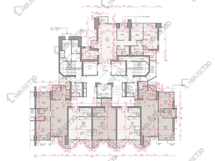 帝峰.皇殿 平面圖 帝峰.皇殿 6座 27-33樓 樓層平面圖 - House730
