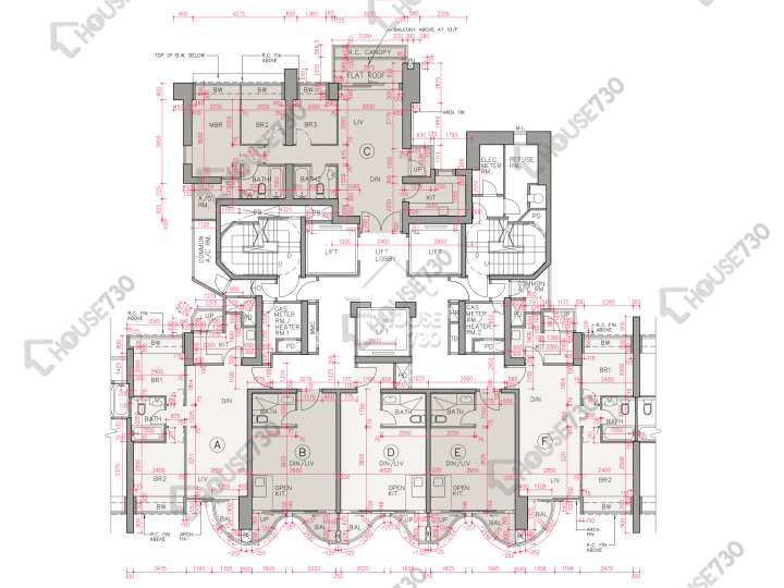 帝峰.皇殿 平面圖 帝峰.皇殿 7座 9樓 樓層平面圖 - House730