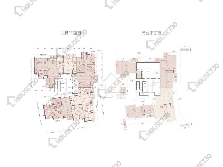 天賦海灣 平面圖 天賦海灣 1期 21座 9樓 樓層平面圖 - House730