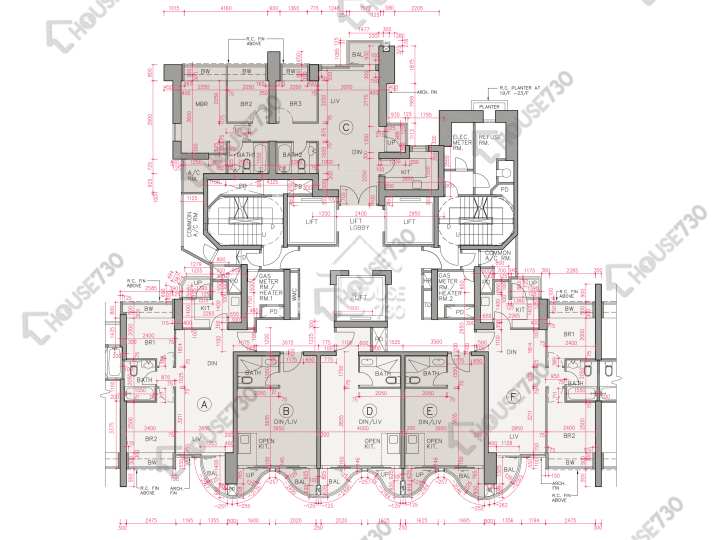 帝峰.皇殿 平面圖 帝峰.皇殿 7座 10-12,16-23,25,26樓 樓層平面圖 - House730