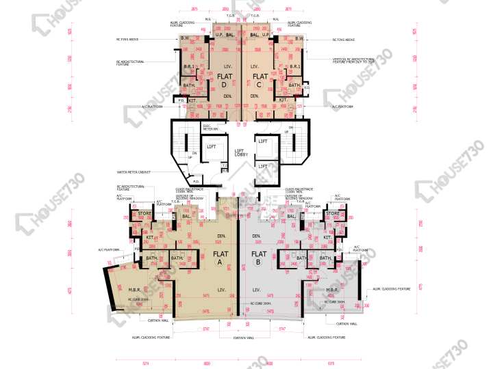 南灣 平面圖 南灣 10座 19樓 樓層平面圖 - House730