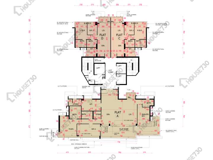 南灣 平面圖 南灣 8座 37樓 樓層平面圖 - House730