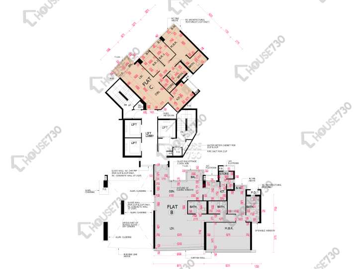 南灣 平面圖 南灣 7座 22-23,25樓 樓層平面圖 - House730