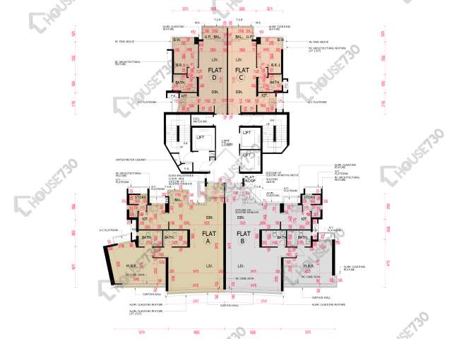 南灣 平面圖 南灣 10座 15樓 樓層平面圖 - House730