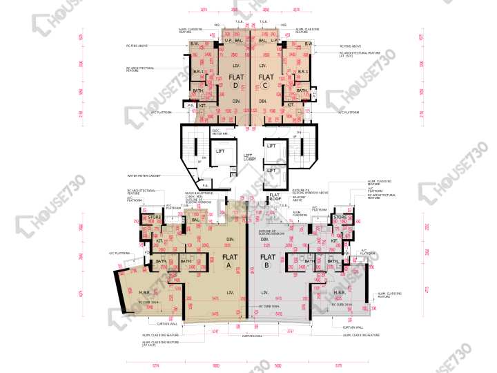 南灣 平面圖 南灣 10座 15樓 樓層平面圖 - House730