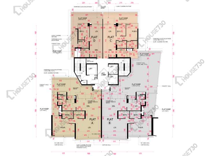 南灣 平面圖 南灣 9座 7樓 樓層平面圖 - House730