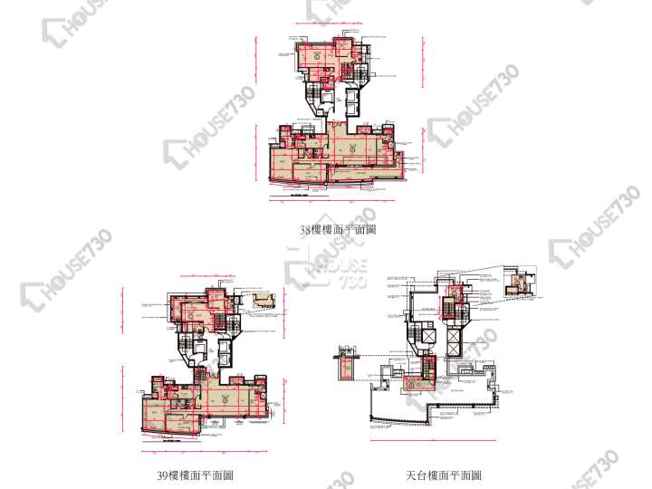 南灣 平面圖 南灣 5座 38-39樓 樓層平面圖 - House730