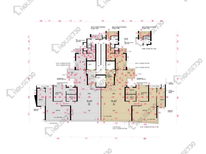 南灣 平面圖 南灣 2座 35-36樓 樓層平面圖 - House730