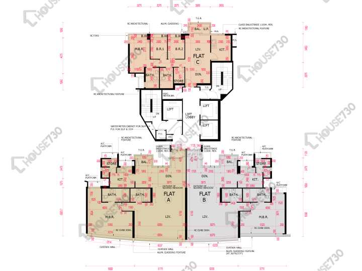 南灣 平面圖 南灣 5座 35-37樓 樓層平面圖 - House730