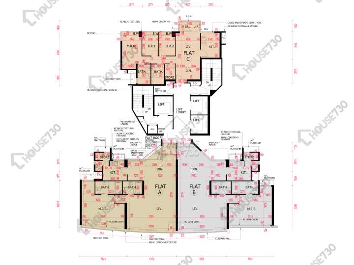 南灣 平面圖 南灣 5座 10樓 樓層平面圖 - House730