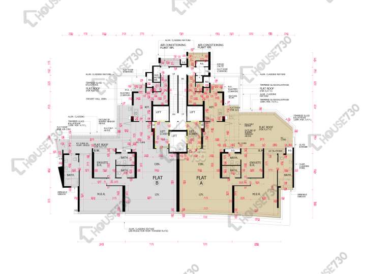 南灣 平面圖 南灣 2座 7樓 樓層平面圖 - House730