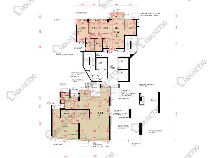南灣 平面圖 南灣 6座 22-23,25樓 樓層平面圖 - House730