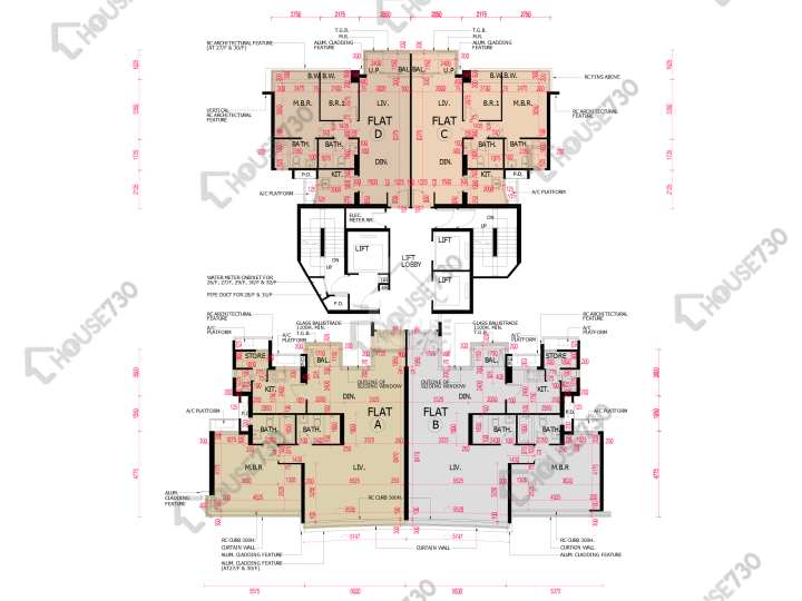 南灣 平面圖 南灣 8座 26-32樓 樓層平面圖 - House730