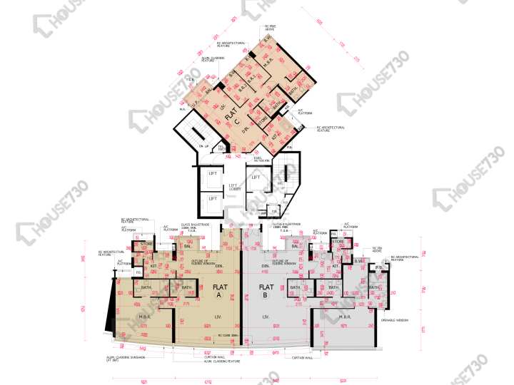 南灣 平面圖 南灣 7座 19樓 樓層平面圖 - House730