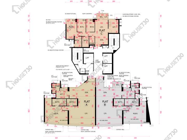 南灣 平面圖 南灣 6座 8-12,15樓 樓層平面圖 - House730