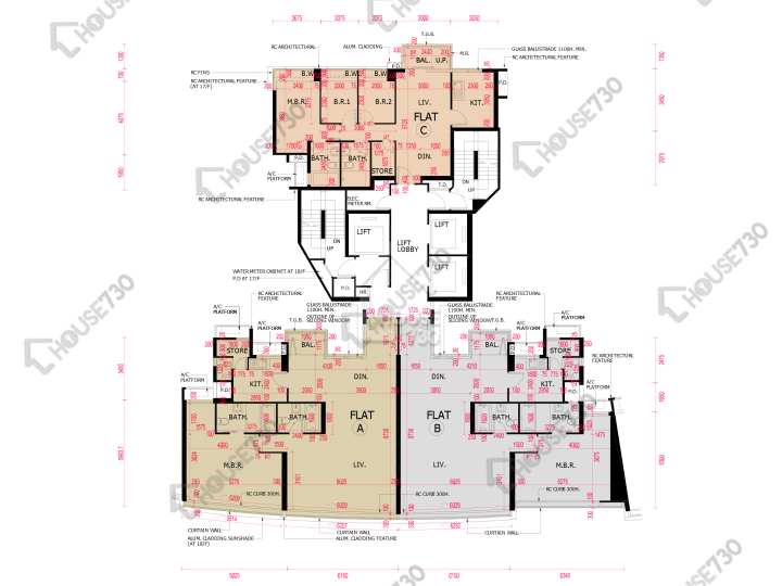 南灣 平面圖 南灣 6座 17-18樓 樓層平面圖 - House730