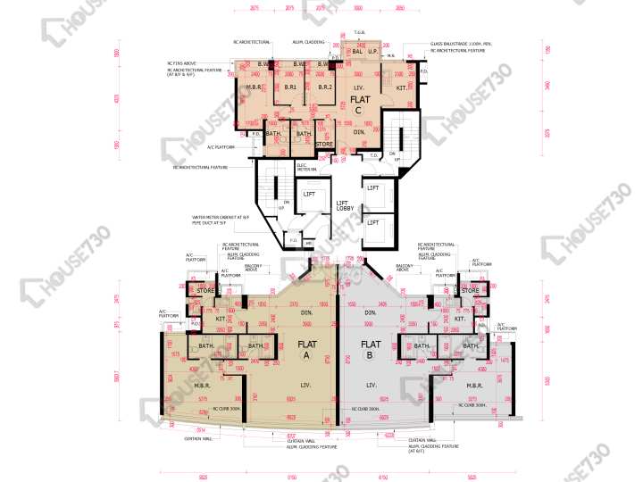 南灣 平面圖 南灣 5座 8-9樓 樓層平面圖 - House730
