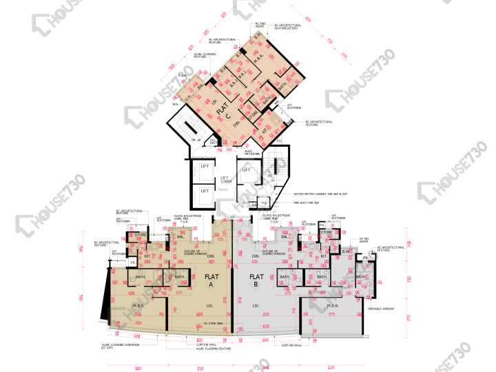 南灣 平面圖 南灣 7座 35-37樓 樓層平面圖 - House730