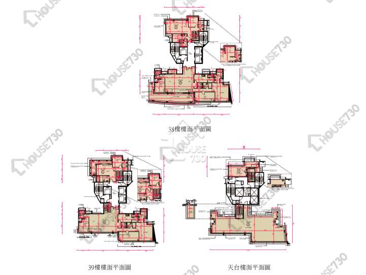 南灣 平面圖 南灣 6座 38-39樓 樓層平面圖 - House730