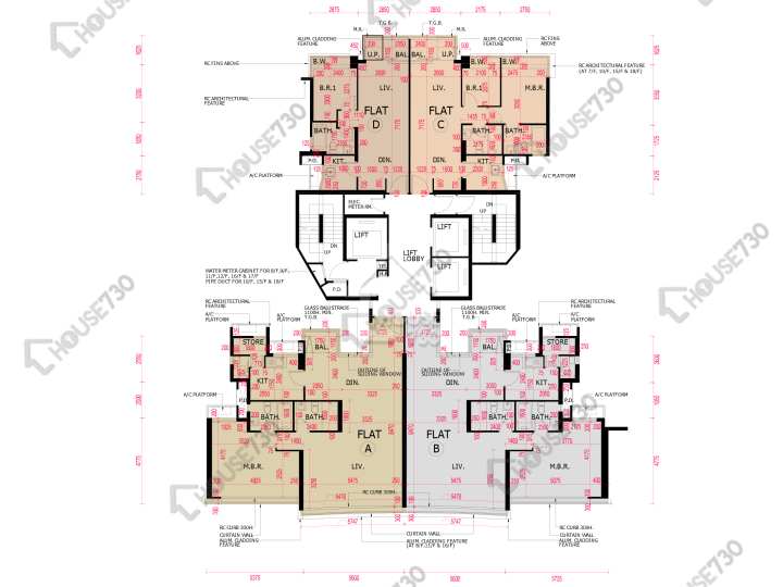 南灣 平面圖 南灣 9座 8-12,15-17,18樓 樓層平面圖 - House730