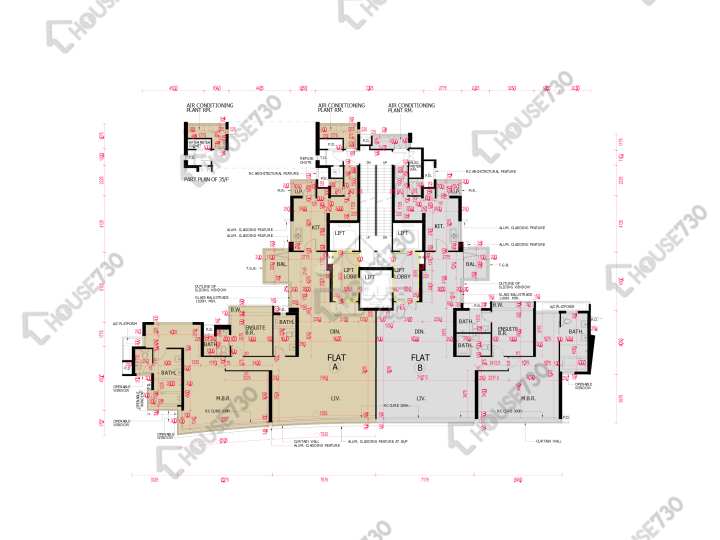 南灣 平面圖 南灣 1座 35-36樓 樓層平面圖 - House730