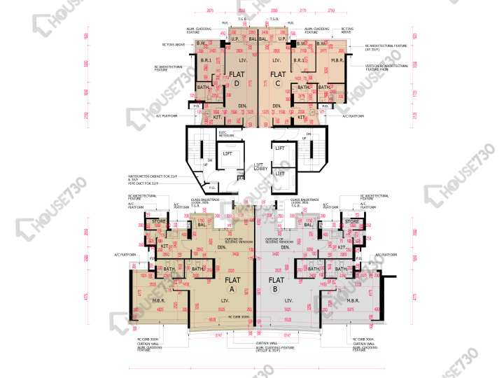 南灣 平面圖 南灣 9座 32-33,35樓 樓層平面圖 - House730