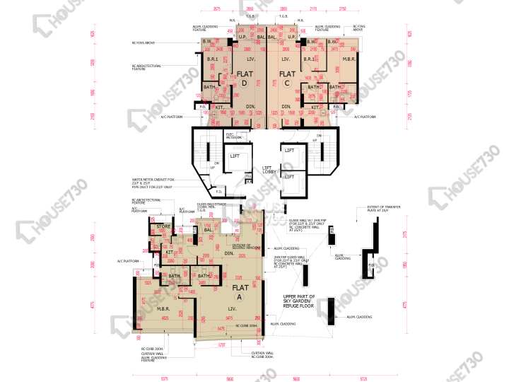 南灣 平面圖 南灣 9座 22-23,25樓 樓層平面圖 - House730