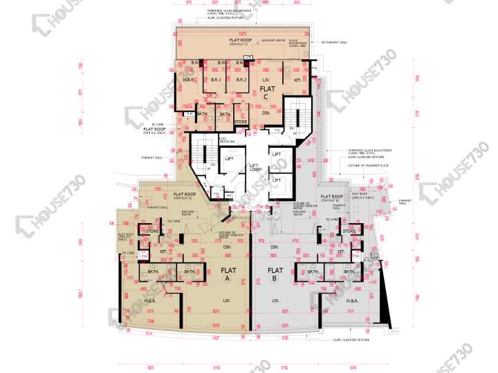南灣 平面圖 南灣 6座 7樓 樓層平面圖 - House730